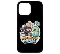 Carcasa para iPhone 13 Pro MAX 3 años cumpleaños Ninja Boys 3rd Tercera Fiesta Infantil