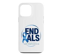 Carcasa para iPhone 13 Pro MAX Acabemos con la ELA: Blue Awareness Ribbon aboga por una Madre Fuerte