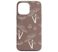 Carcasa para iPhone 13 Pro MAX Aesthetic Cottagecore Vintage Mushroom Garden Brown