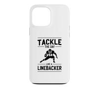 Carcasa para iPhone 13 Pro MAX Afronta el día como un Jugador de fútbol Americano Linebacker