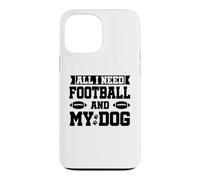 Carcasa para iPhone 13 Pro MAX All I Need is Football and My Dogs Football Dog Mom