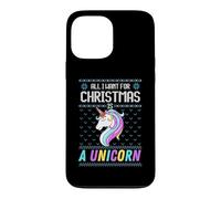 Carcasa para iPhone 13 Pro MAX All I Want For Christmas Is A Unicorn Ugly Sweater Christmas Fun