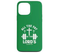 Carcasa para iPhone 13 Pro MAX All The Fat Is The Lord's Funny Christian Gym Lover Mancuerna