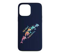 Carcasa para iPhone 13 Pro MAX Amante de los Delfines Oak Island NC Familia Vacaciones en la Playa