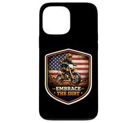 Carcasa para iPhone 13 Pro MAX American Embrace The Dirt Bike Rider Motocross Patriot USA