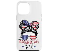 Carcasa para iPhone 13 Pro MAX American Girls - Moño patriótico desordenado para Hija del 4 de Julio