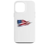 Carcasa para iPhone 13 Pro MAX American Patriotic Fighter Jets USA Flag ondeando el 4 de Julio