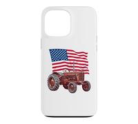 Carcasa para iPhone 13 Pro MAX American USA Flag Tractor Farmer