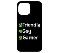 Carcasa para iPhone 13 Pro MAX Amistoso Gay Gamer LGBTQ Identidad Orgullo Inclusión Gay Jugadores