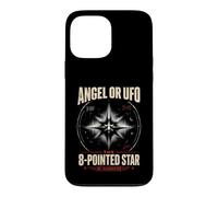 Carcasa para iPhone 13 Pro MAX Ángel o OVNI 8 Estrellas Puntiagudas desclasificado UAP Ezequiel Wheel