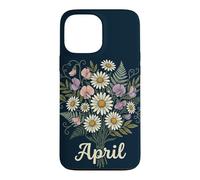 Carcasa para iPhone 13 Pro MAX April Birth Flower Daisy & Sweet Pea Birthday