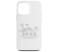 Carcasa para iPhone 13 Pro MAX Arca de Noé - Gráfico de Historia bíblica para Colorear de fe para niños (Blanco)