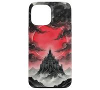 Carcasa para iPhone 13 Pro MAX Arte de fantasía Retro de Dark Gothic Castle Red Moon Y2K