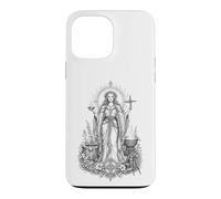 Carcasa para iPhone 13 Pro MAX Arte de línea curativa de Llama Sagrada de la Diosa Celta brígida