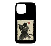 Carcasa para iPhone 13 Pro MAX Arte en Tinta Samurai Cat Warrior Ink Kawaii Anime Cat Samurai