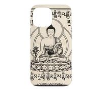 Carcasa para iPhone 13 Pro MAX Arte Vintage de Buda Serene para Meditación y Mindfulness