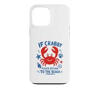 Carcasa para iPhone 13 Pro MAX Arte Vintage Dibujado a Mano de If Crabby Please Return To The Beach