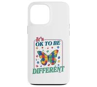 Carcasa para iPhone 13 Pro MAX Autism It's Ok To Be Different Butterfly Puzzle Kid Teacher