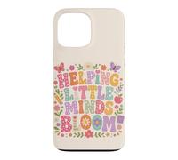 Carcasa para iPhone 13 Pro MAX Ayudando a Little Minds Bloom Teacher Floral Mariposa Manzana