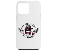 Carcasa para iPhone 13 Pro MAX Bad Moms Club Wine Proporcionado moño desordenado cráneo Divertido mamá