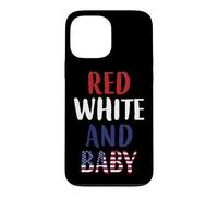 Carcasa para iPhone 13 Pro MAX Bandera Americana Bebé Rojo Blanco Azul Embarazo Mamá