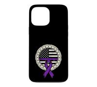 Carcasa para iPhone 13 Pro MAX Bandera Americana Cáncer de Páncreas Cinta Morada