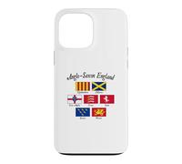 Carcasa para iPhone 13 Pro MAX Bandera de los reinos anglosajones de Inglaterra con Letras Negras