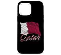Carcasa para iPhone 13 Pro MAX Bandera de Qatar patriótica Envejecida para Hombres, Mujeres y niños, qatarí