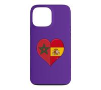 Carcasa para iPhone 13 Pro MAX Bandera España Marruecos Aficionados Marroquíes Españoles