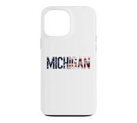 Carcasa para iPhone 13 Pro MAX Bandera Estadounidense del 4 de Julio de Michigan
