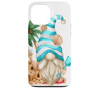 Carcasa para iPhone 13 Pro MAX Beach Lover with Flip Flops and Sand Castle Funny GNOME