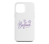 Carcasa para iPhone 13 Pro MAX Believe Christian Faith Cross Dove Purple Inspiring Believe
