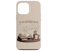 Carcasa para iPhone 13 Pro MAX Bibliotecaria acogedora de Cat Coffee Prefiero Estar Leyendo un Libro