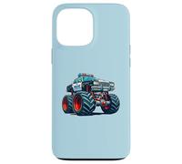 Carcasa para iPhone 13 Pro MAX Big Wheels Police Car Vehicle Kids Boys Monster Truck