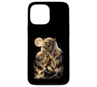 Carcasa para iPhone 13 Pro MAX Bigfoot Aullando a la Luna Meme Sasquatch