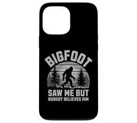 Carcasa para iPhone 13 Pro MAX Bigfoot Saw Me Nobody Believes Him Funny Sasquatch Hombres Niños