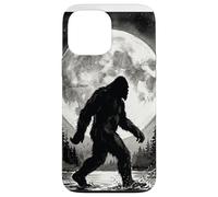 Carcasa para iPhone 13 Pro MAX Bigfoot Silhouette Sasquatch Lago Bosque Iluminado por la Luna