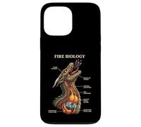 Carcasa para iPhone 13 Pro MAX Biología del Fuego Dragón Nerd Anatomía Diagrama de Ciencias Míticas
