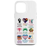 Carcasa para iPhone 13 Pro MAX BLM Human Rights Feminism Trans Science Books LGBTQ Kindness