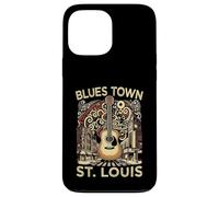 Carcasa para iPhone 13 Pro MAX Blues Town St Louis Souvenir Hombres Guitarra Música San Luis