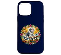 Carcasa para iPhone 13 Pro MAX Bobtail Perro Surfing Playa Gafas de Sol Vacaciones Olas