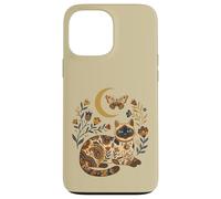 Carcasa para iPhone 13 Pro MAX Boho Celestial Siamés Gato Luna Floral