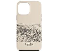 Carcasa para iPhone 13 Pro MAX Boise Idaho Vintage Horizonte Dibujo