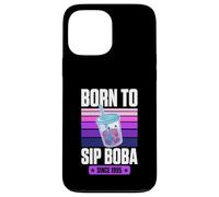 Carcasa para iPhone 13 Pro MAX Born To Beber Boba Since 1995 Bubble Tea Theme Birthday Year