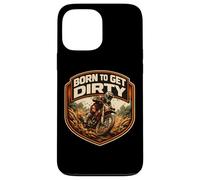 Carcasa para iPhone 13 Pro MAX Born To Get Dirty Dirt Bike Rider Dueño Amante Motocross Niños