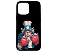 Carcasa para iPhone 13 Pro MAX Boxeo patriótico con Sam y Cool Top Hat Uncle