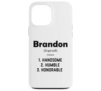 Carcasa para iPhone 13 Pro MAX Brandon Definición Guapo Humilde Honorable Disfraz Brandon