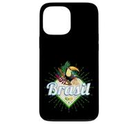 Carcasa para iPhone 13 Pro MAX Brasil tucán Retro Samba Carnaval Recuerdo Vintage