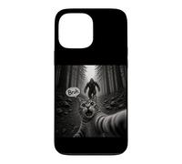Carcasa para iPhone 13 Pro MAX Bruh Cat Selfie Bigfoot Sasquatch Scared Cat Meme Gráfico