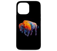 Carcasa para iPhone 13 Pro MAX Buffalo Bison American Western Colorful Wild Life Gift